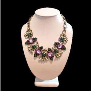 Signed Leslie Danzis Huge RHINESTONE Statement NECKLACE.